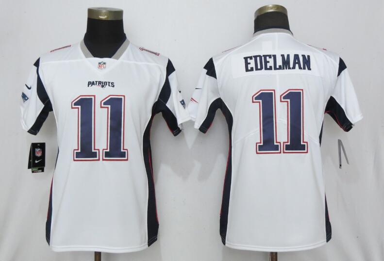 Nike Patriots 11 Julian Edelman White Women Vapor Untouchable Limited Jersey
