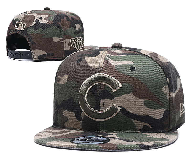 Cubs Team Logo Camo Adjustable Hat YD