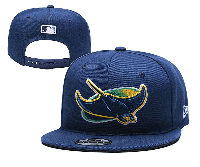 Tampa Bay Rays Team Logo Blue Adjustable Hat YD - Click Image to Close