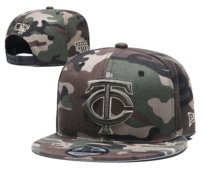 Twins Team Logo Camo Adjustable Hat YD