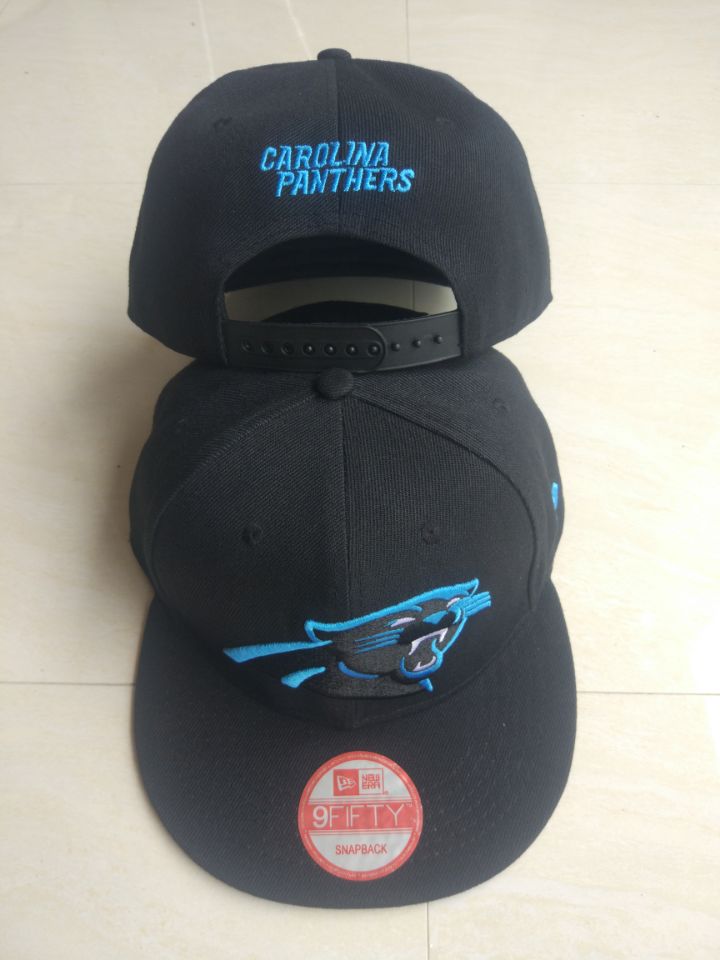 Panthers Team Logo Black Adjustable Hat LT
