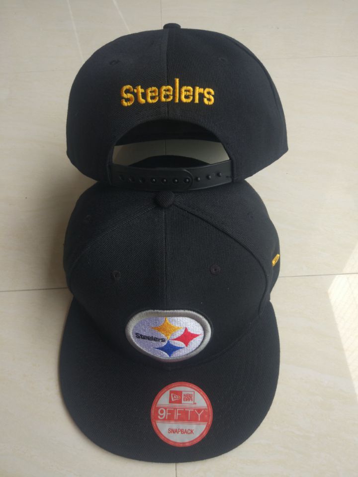 Steelers Fresh Logo Black Adjustable Hat LT