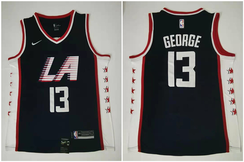 Clippers 13 Paul George Navy City Edition Nike Swingman Jersey