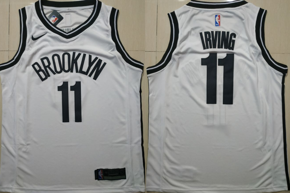 Nets 11 Kyrie Irving White Nike Swingman Jersey