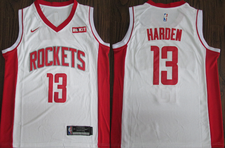 Rockets 13 James Harden White Nike Retro Swingman Jersey