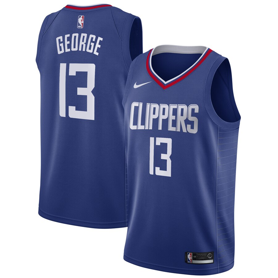 Clippers 13 Paul George Blue Nike Swingman Jersey