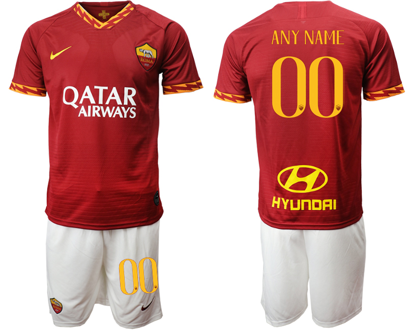2019-20 Roma Customized Home Soccer Jersey