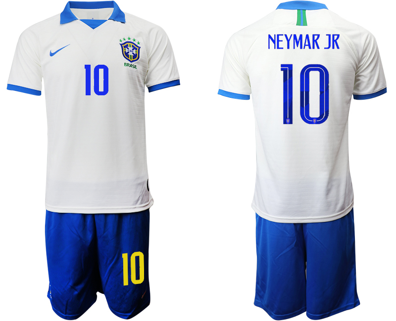 2019-20 Brazil 10 NEYMAR JR White Special Edition Soccer Jersey