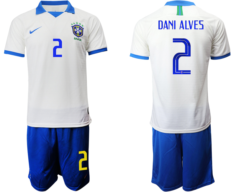 2019-20 Brazil 2 DANI ALVES White Special Edition Soccer Jersey