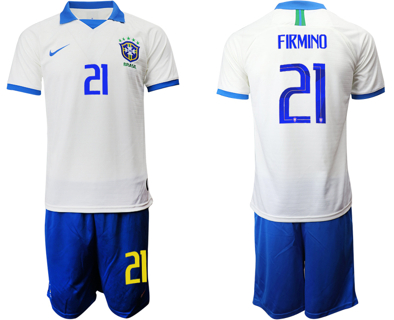 2019-20 Brazil 21 FIRMINO White Special Edition Soccer Jersey
