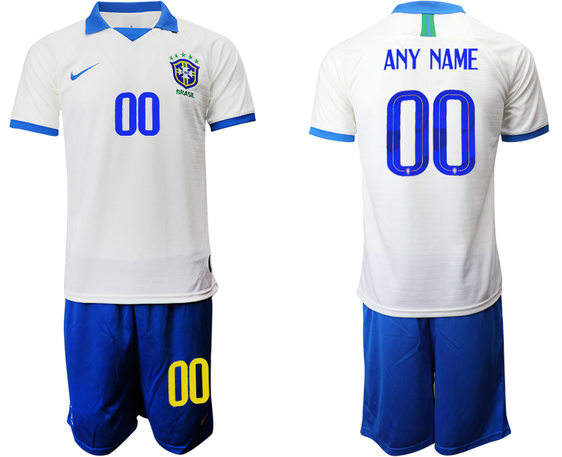 2019-20 Brazil Customized White Special Edition Soccer Jersey