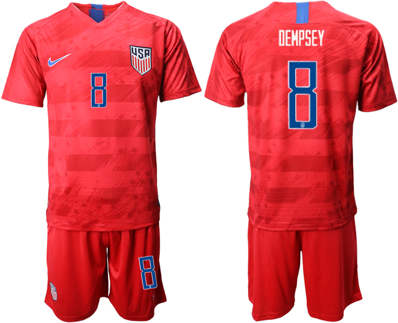 2019-20 USA 8 DEMPSEY Away Soccer Jersey - Click Image to Close
