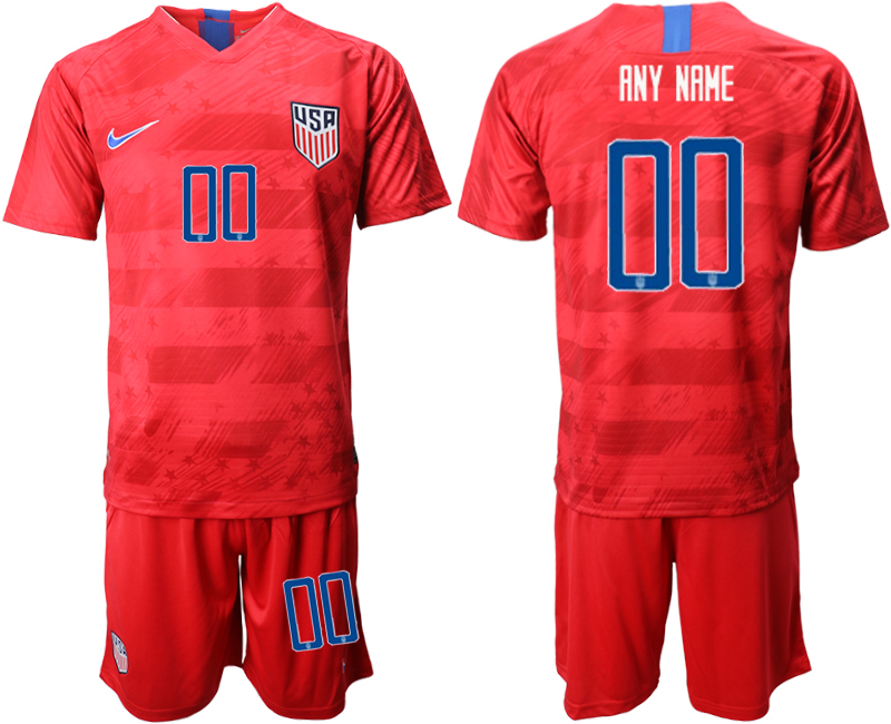 2019-20 USA Customized Away Soccer Jersey