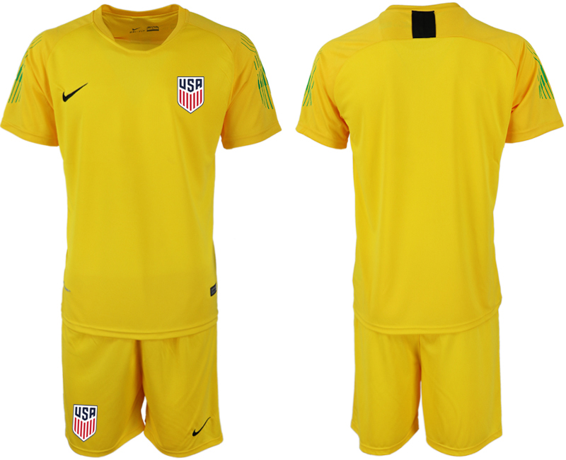 2019-20 USA Yellow Goalkeeper Soccer Jersey