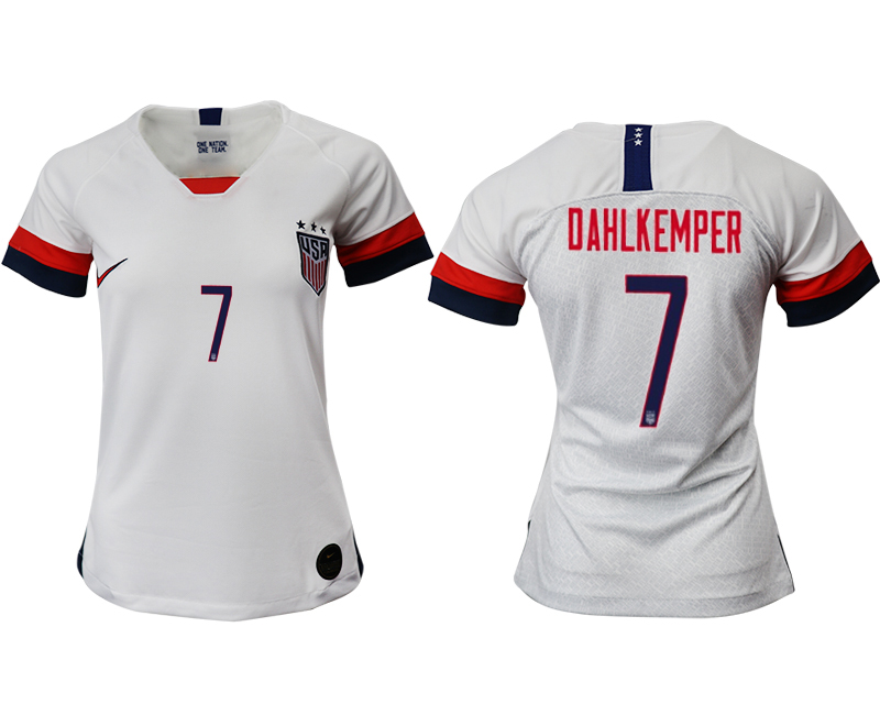 2019-20 USA 7 DAHLKEMPER Home Women Soccer Jersey