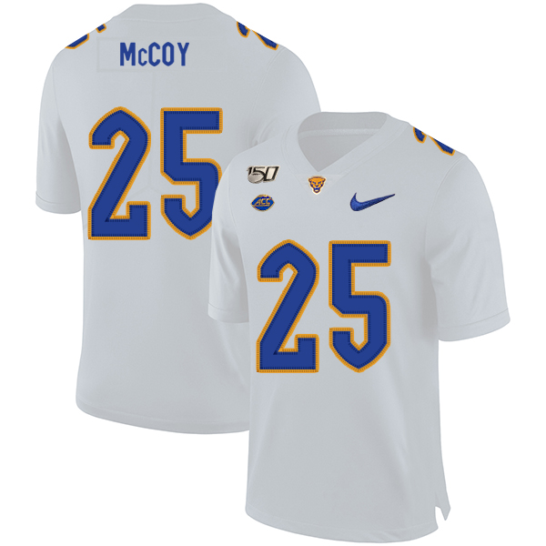 Pittsburgh Panthers 25 LeSean McCoy White 150th Anniversary Patch Nike College Football Jersey
