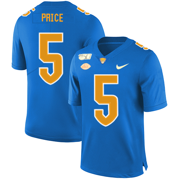 Pittsburgh Panthers 5 Ejuan Price Blue 150th Anniversary Patch Nike College Football Jersey