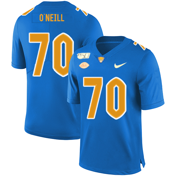 Pittsburgh Panthers 70 Brian O'Neill Blue 150th Anniversary Patch Nike College Football Jersey