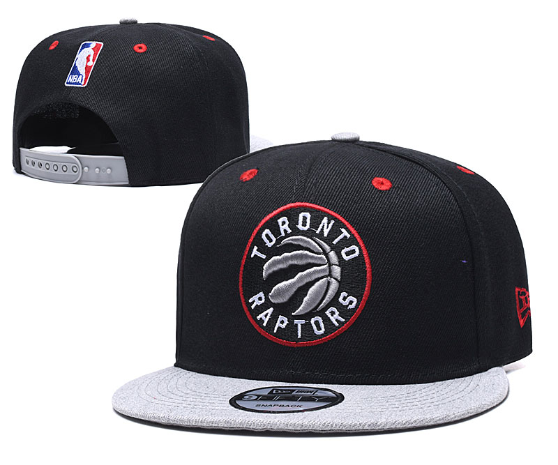 Raptors Team Logo Black Gray Adjustable Hat TX