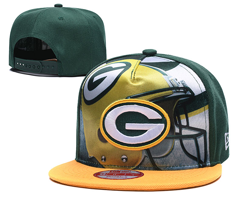 Packers Team Logo Green Yellow Adjustable Leather Hat TX