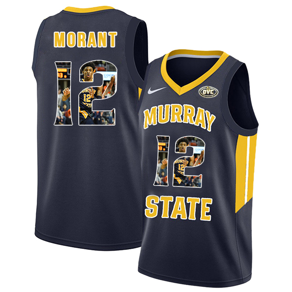Murray State Racers 12 Ja Morant Navy Fashion College Basketball Jersey