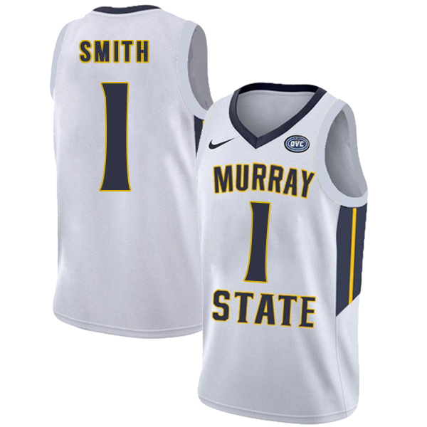 Murray State Racers 1 DaQuan Smith White College Basketball Jersey