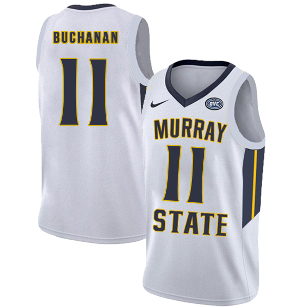 Murray State Racers 11 Shaq Buchanan White College Basketball Jersey