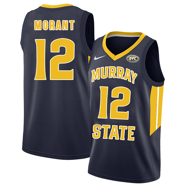 Murray State Racers 12 Ja Morant Navy College Basketball Jersey