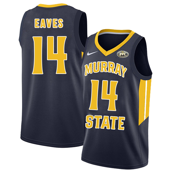 Murray State Racers 14 Jaiveon Eaves Navy College Basketball Jersey