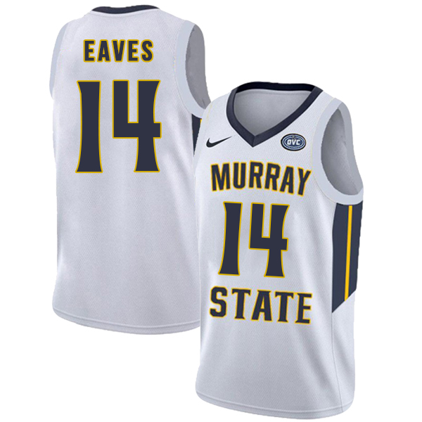 Murray State Racers 14 Jaiveon Eaves White College Basketball Jersey