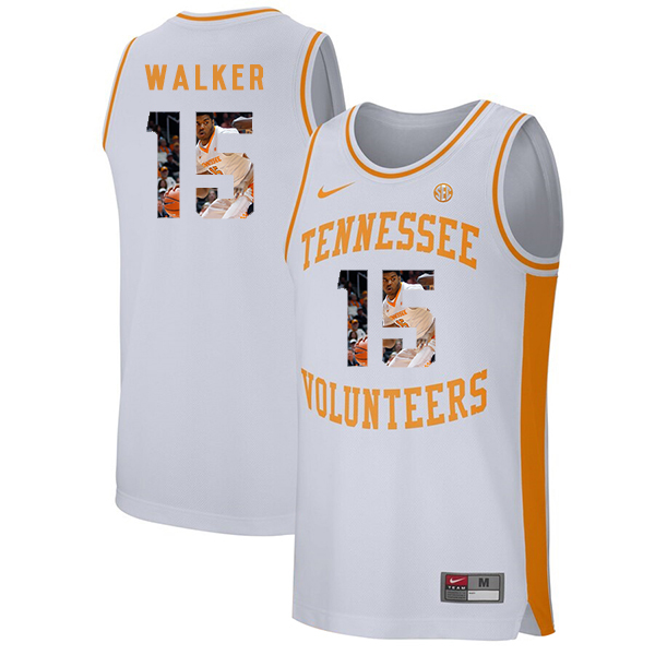 Tennessee Volunteers 15 Derrick Walker White Fashion College Basketball Jersey