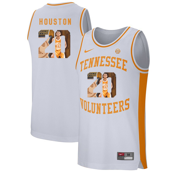 Tennessee Volunteers 20 Allan Houston White Fashion College Basketball Jersey