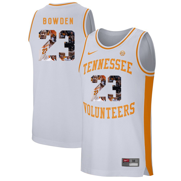 Tennessee Volunteers 23 Jordan Bowden White Fashion College Basketball Jersey