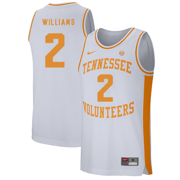 Tennessee Volunteers 2 Grant Williams White College Basketball Jersey - Click Image to Close