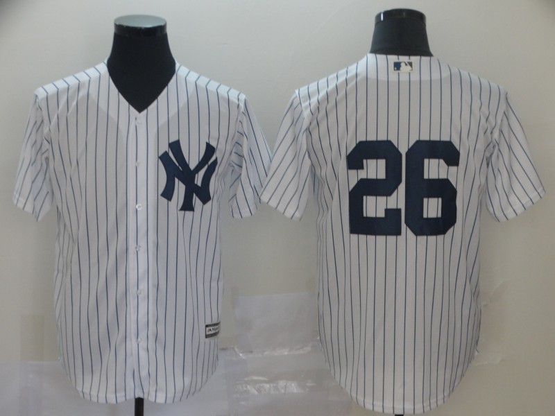 Yankees 26 DJ LeMahieu White Cool Base Player Jersey - Click Image to Close