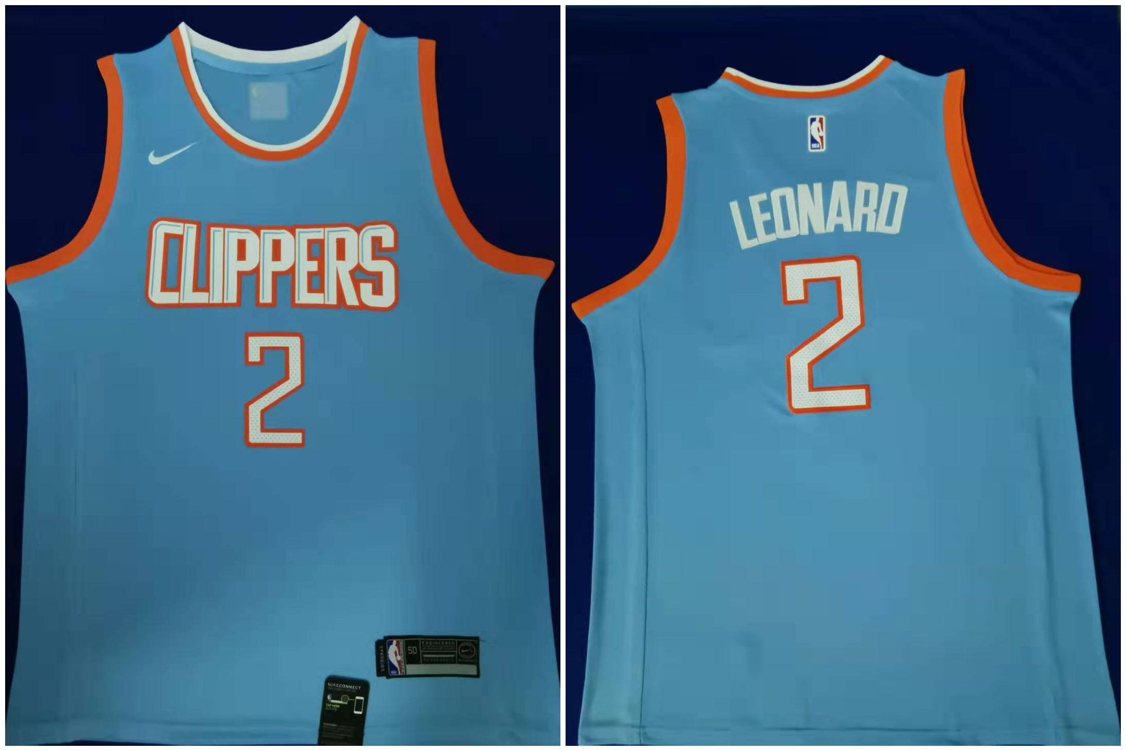 Clippers 2 Kawhi Leonard Light Blue Nike Swingman Jersey - Click Image to Close