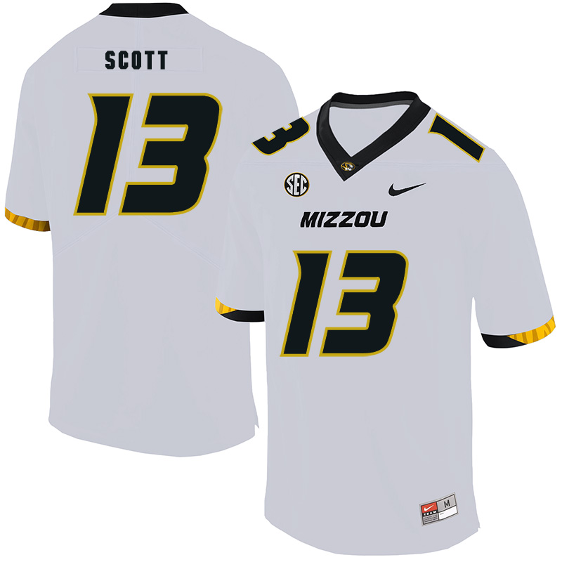 Missouri Tigers 13 Kam Scott White Nike College Football Jersey