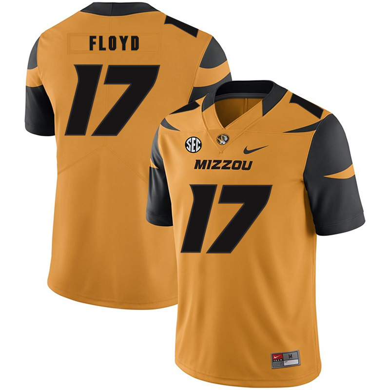 Missouri Tigers 17 Richaud Floyd Gold Nike College Football Jersey