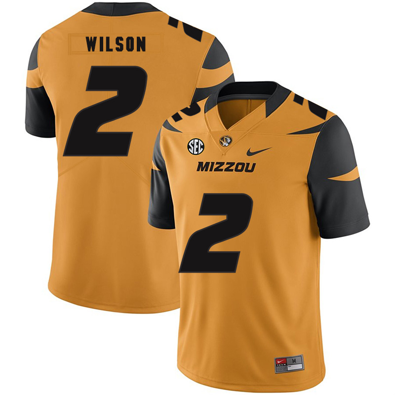 Missouri Tigers 2 Micah Wilson Gold Nike College Football Jersey