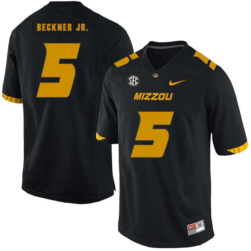 Missouri Tigers 5 Terry Beckne Jr. Black Nike College Football Jersey - Click Image to Close