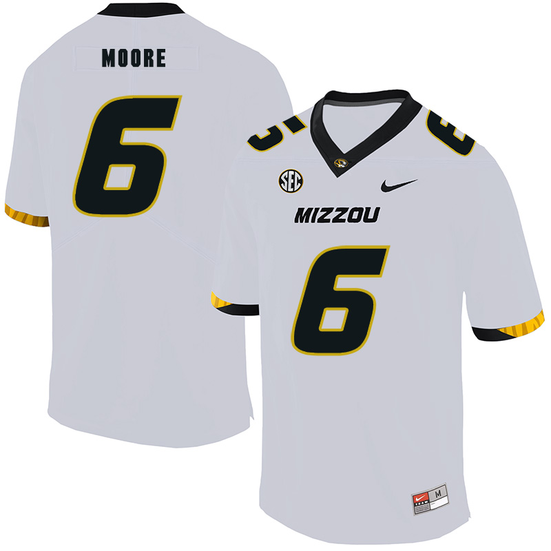 Missouri Tigers 6 J'Mon Moore White Nike College Football Jersey
