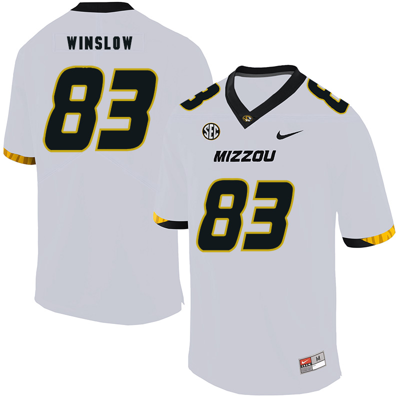Missouri Tigers 83 Kellen Winslow White Nike College Football Jersey