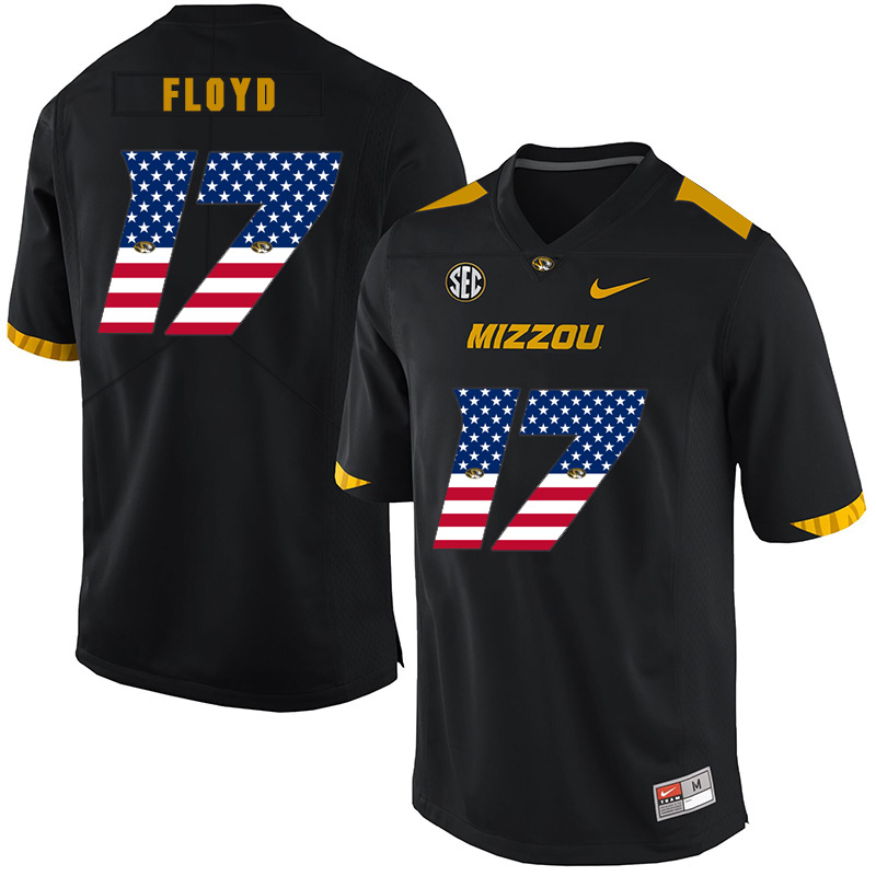 Missouri Tigers 17 Richaud Floyd Black USA Flag Nike College Football Jersey