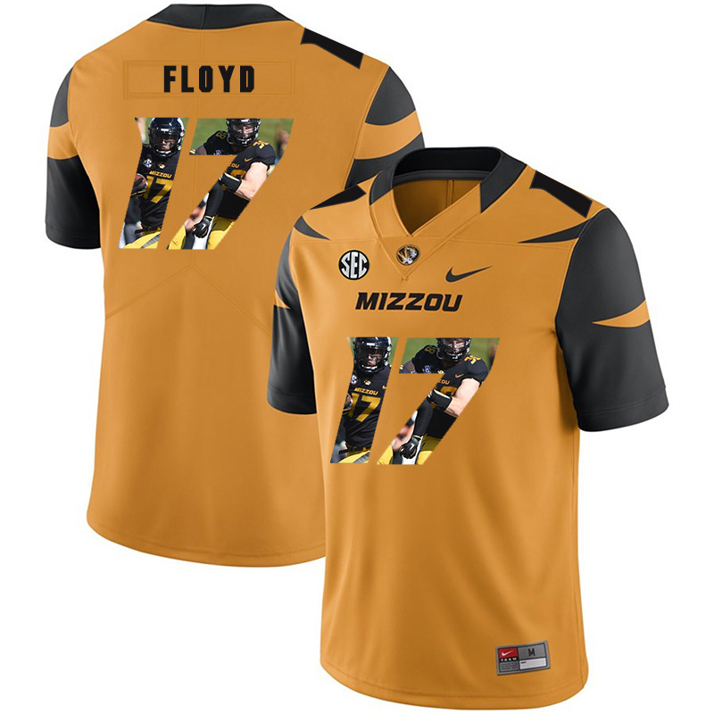 Missouri Tigers 17 Richaud Floyd Gold Nike Fashion College Football Jersey