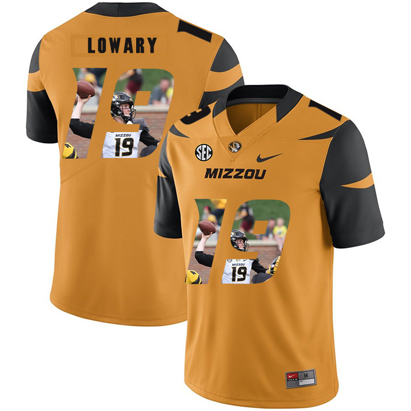 Missouri Tigers 19 Jack Lowary Gold Nike Fashion College Football Jersey