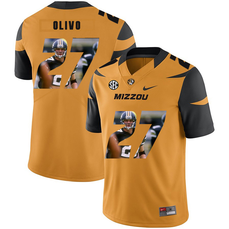 Missouri Tigers 27 Brock Olivo Gold Nike Fashion College Football Jersey