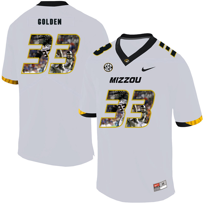 Missouri Tigers 33 Markus Golden White Nike Fashion College Football Jersey