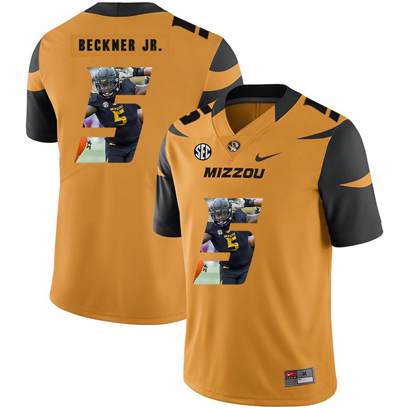 Missouri Tigers 5 Terry Beckner Jr. Gold Nike Fashion College Football Jersey.jpeg