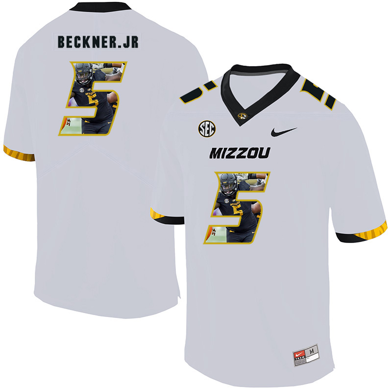 Missouri Tigers 5 Terry Beckner Jr. White Nike Fashion College Football Jersey.jpeg