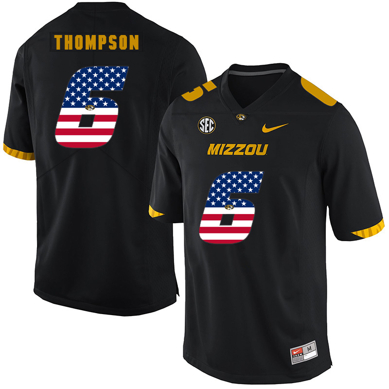 Missouri Tigers 6 Khmari Thompson Black USA Flag Nike College Football Jersey